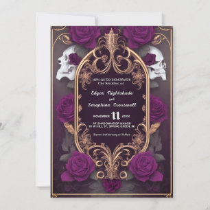 Invitations de mariage gothique victorien Hallowee