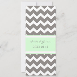 Invitations de mariage Gray Mint Chevron
