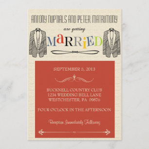 Invitations de mariage homosexuel de police fantai