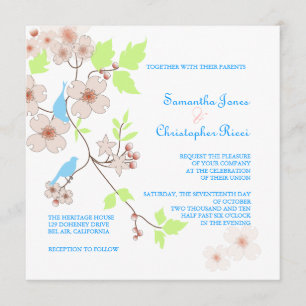 Invitations de mariage Inséparables/arrière - plan