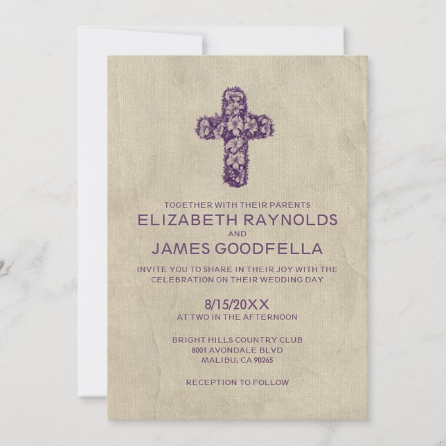 Invitations de mariage inter-pays en fer (Devant)
