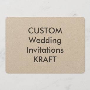 Invitations de mariage KRAFT 100lb 7 pouces x 5 po