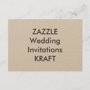 Invitations de mariage KRAFT 5" x 3,5"