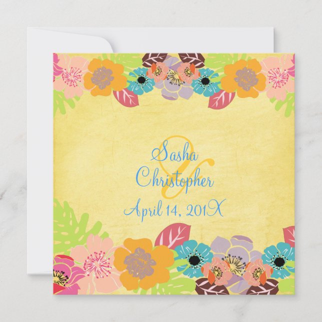 Invitations de mariage Leis/Luau (Devant)