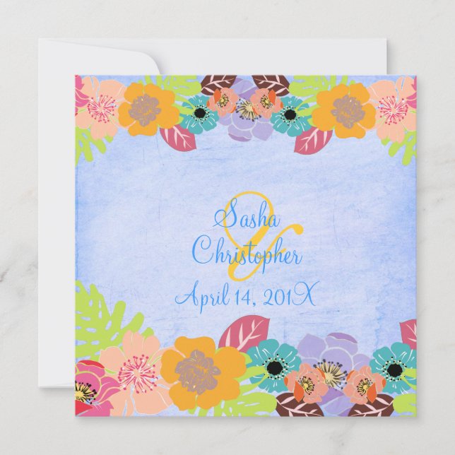 Invitations de mariage Leis/Luau (Devant)