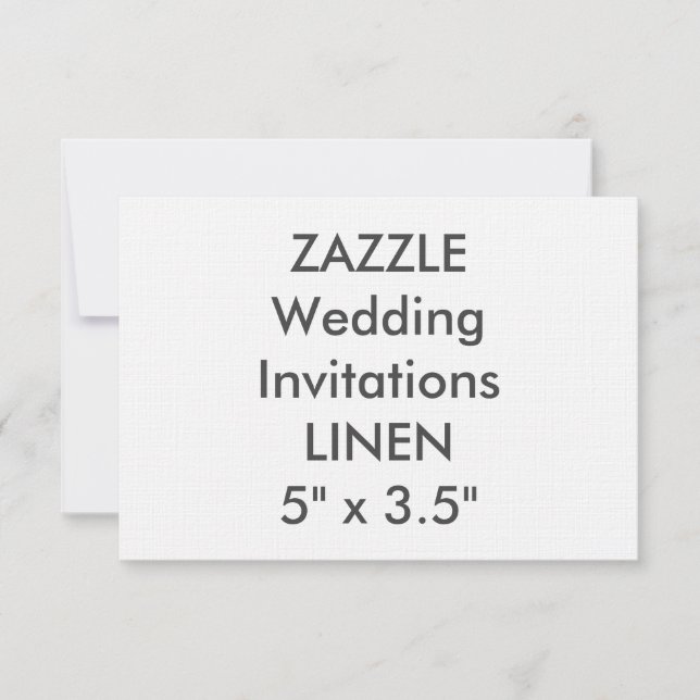 Invitations de mariage LINEN 100lb 5 po x 3,5 po (Devant)