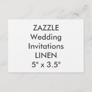 Invitations de mariage LINEN 100lb 5 po x 3,5 po