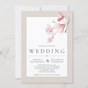 Invitations de mariage Magnolia Bloom