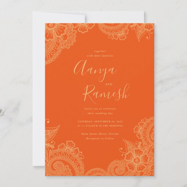 Invitations De Mariage Mehndi (Devant)