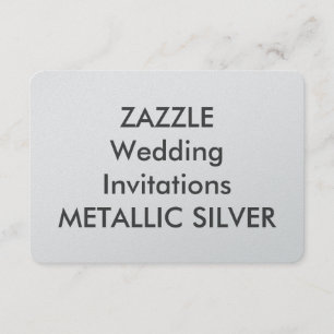 Invitations de mariage METALLIQUE SILVER 5" x 3,5"