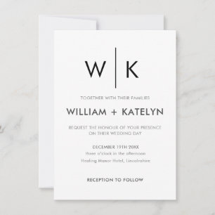 Invitations de mariage minimalistes modernes