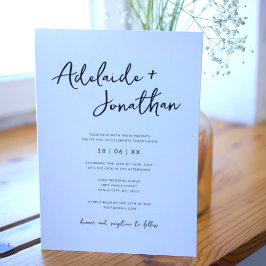 Invitations de mariage minimalistes modernes