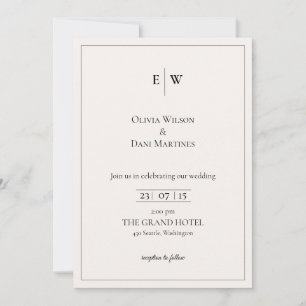 INVITATIONS DE MARIAGE modèle EN LIGNE avec fronti