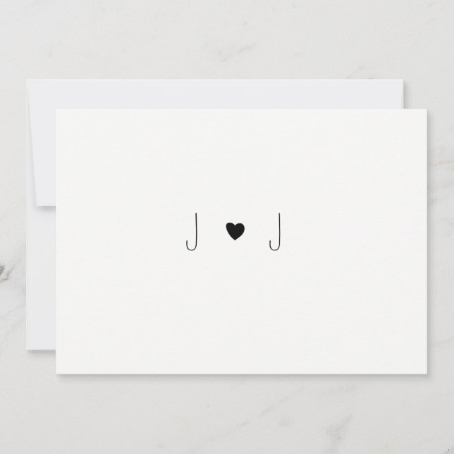 Invitations de mariage monocratiques simples (Devant)