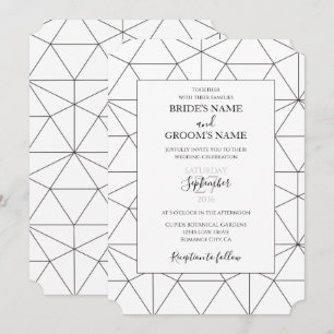 Invitations de mariage Motif géométrique élégantes