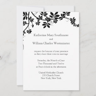 Invitations De Mariage Noir Et Blanc