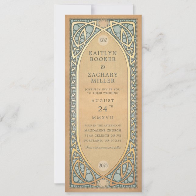 Invitations de mariage | Nouveau vintage (Devant)