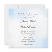Invitations de mariage nuages