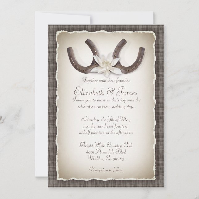 Invitations de mariage occidentales (Devant)