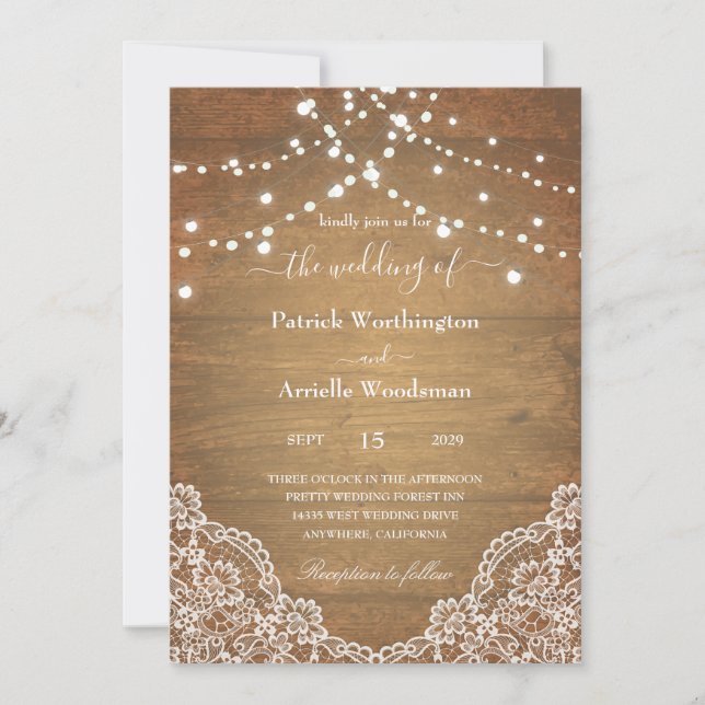 Invitations de mariage occidentales (Devant)