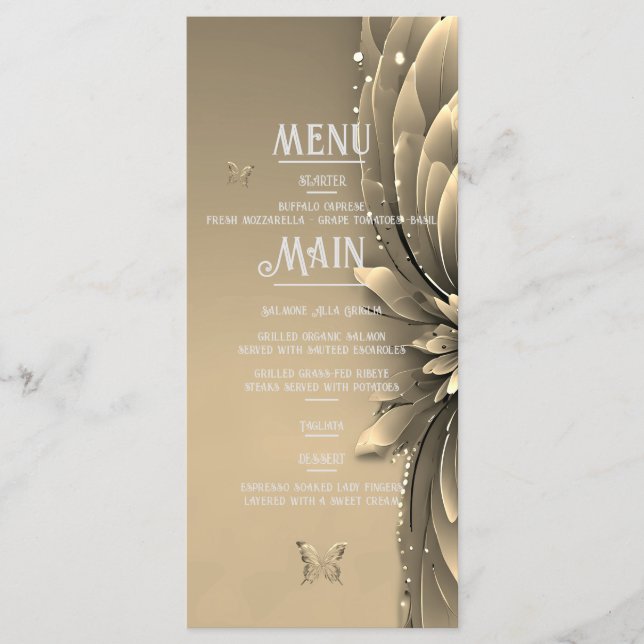 Invitations de mariage or élégant (Devant)