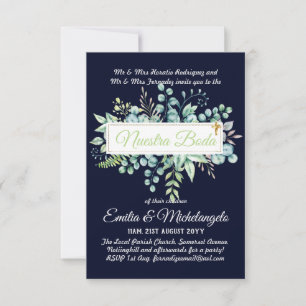 Invitations de Mariage Pas Chères FEUILLES Moderne