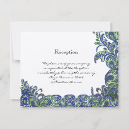 Invitations de mariage Peacock bleu et vert
