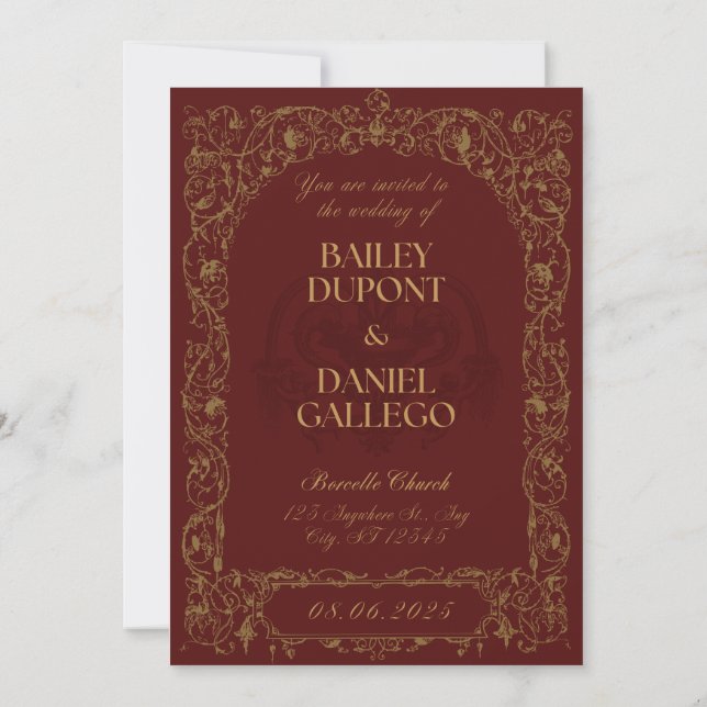 invitations de mariage personnalisées (Dos)