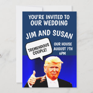 INVITATIONS DE MARIAGE PERSONNALISÉES DONALD TRUMP