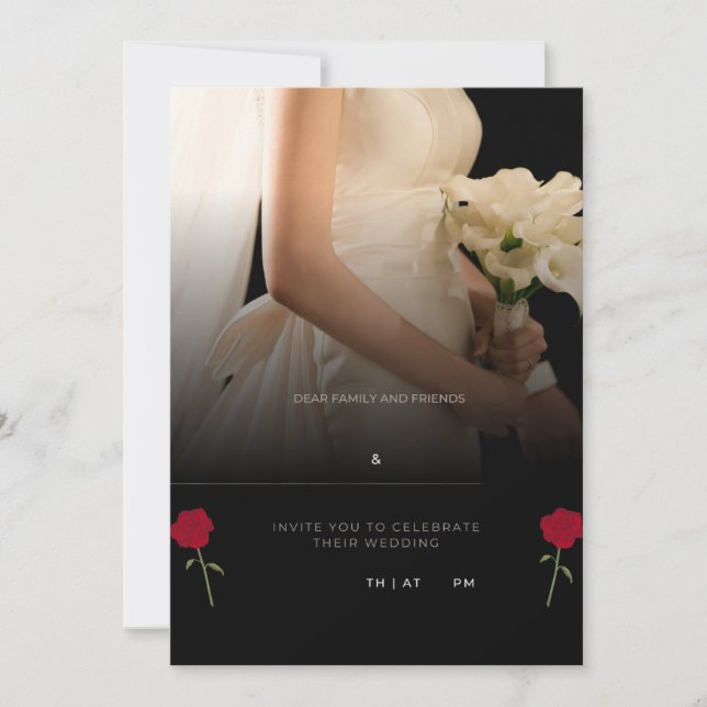 Invitations de mariage personnalisées élégantes (Devant)