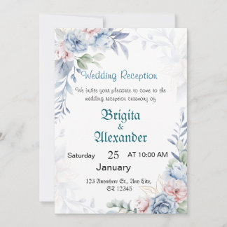 Invitations de mariage personnalisées florales
