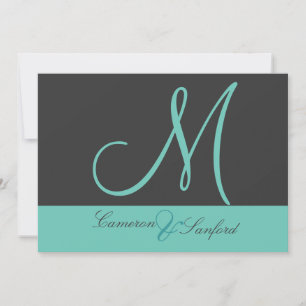 Invitations de mariage personnalisées Monogramme/g