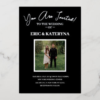 Invitations de mariage photo | Accents à huile d'a