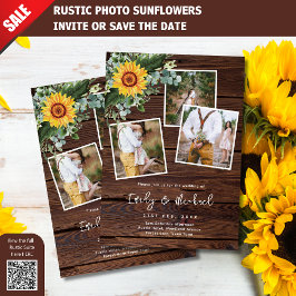 INVITATIONS DE MARIAGE PHOTO SUSTRES RUSTIQUES