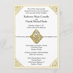 Invitations de mariage pour l'amour celte