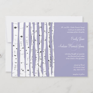 Invitations de mariage pour le oiseau de lavande