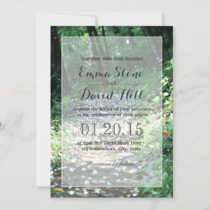 Invitations de mariage pour le pétale forestier