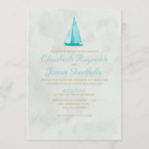 Invitations de mariage pour les bateaux de campagn