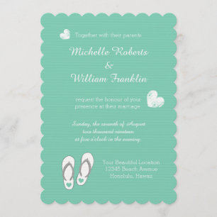 Invitations de mariage pour les glissières de plag