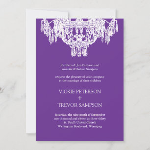 Invitations de mariage pour lustre classique