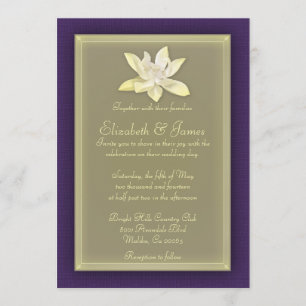 Invitations De Mariage Purple Et Gold