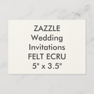 Invitations de mariage REFELT ECRU 110lb 5 pouces