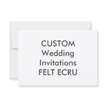 Invitations de mariage REFELT ECRU 110lb 5 pouces
