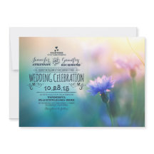 invitations de mariage romantique fleur sauvage