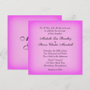 Invitations de mariage rose