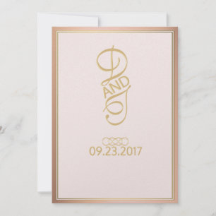 Invitations de mariage rose Gold