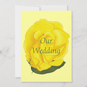 Invitations de mariage rose jaune vif, personnalis