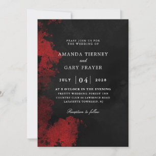 invitations de mariage rouge et noir