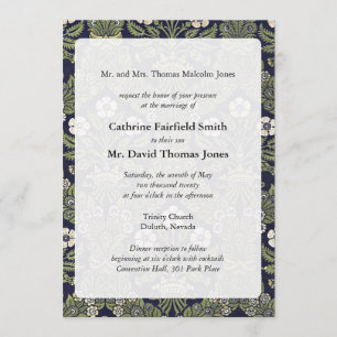 Invitations de mariage royal floral