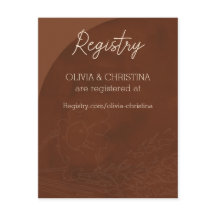 Invitations de mariage rustique, Carte d'enregistr